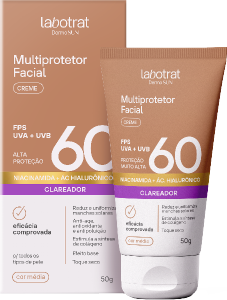 Multiprotetor Facial Creme Labotrat Dermo Sun Fps 60 Bege Médio 50g