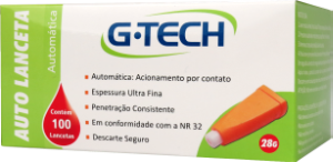 Auto Lanceta Gtech Automática 28g 100 Unidades