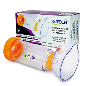 Espaçador Para Medicamento Em Aerosol Gtech Clear 2 Adulto E Infantil