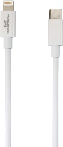 Cabo Usb Tipo - C Lighting Ios Em Borracha Ca-155ci 1,2m Branco Maketech Ref 553320
