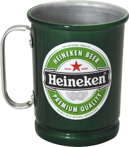 Copo P/ Chopp Heineken Alumínio 550ml Verde Redar Ref 560