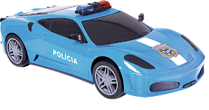 Sportcar Polícia (C29,6cm X L13,2cm X A8,8cm) Azul Pop Toys Ref 98393