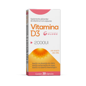 Vitamina D3 2000ui 30 Cápsulas Adulto Globo