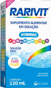 Rarivit Solução Sabor Tutti-Frutti 120ml Globo