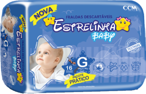 Fralda Estrelinha Baby Pacote Prático G 16 Unidades