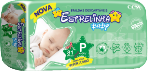 Fralda Estrelinha Baby Super Jumbo P 81 Unidades