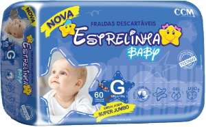 Fralda Estrelinha Baby Super Jumbo G 60 Unidades