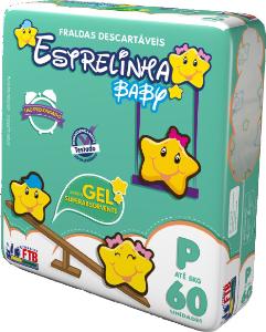 Fralda Estrelinha Baby Farmacia Do Trabalhador P 60 Unidade