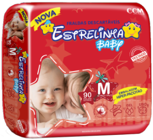 Fralda Estrelinha Baby Hiper Pacotão M 90 Unidades