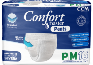 Fralda Geriátrica Confort Master Pants Jumbo P/M 16 Unidades