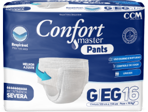 Fralda Geriátrica Confort Master Pants Jumbo G/Xg 16 Unidades