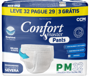Fralda Geriátrica Confort Master Pants Econômico P/M 32 Unidades