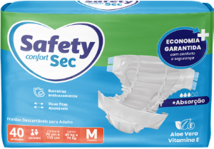 Fralda Geriátrica Safety Confort Sec Mega M 40 Unidades