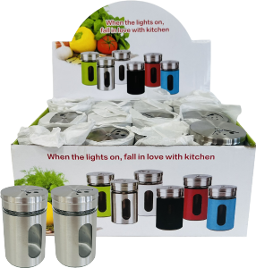 Porta Tempero Aço Inoxidável 8cm Inox 12 Unidades Sm Lar