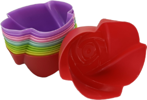Forma P/ Cupcake Silicone Flor 7cm Cores Sortidas 12 Unidades Sm Lar