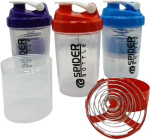 Garrafa Shakeira Plástico C/ Compartimento P/ Alimentos 500ml Cores Sortidas Aberta Sm Lar