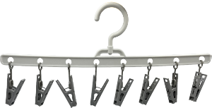 Mini Varal P/ Peças Intimas Plástico 8 Prendedores 40cm Cores Sortidas Sm Lar