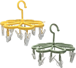 Mini Varal P/ Peças Intimas Flor 12 Prendedores 24cm Cores Sortidas Sm Lar