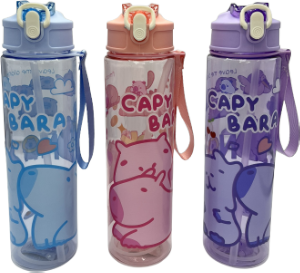 Garrafa Squeeze Divertida Tampa Flip Top Com Alça 750ml Cores Sortidas Sm Lar