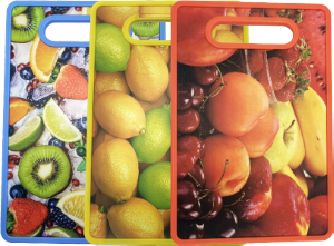 Tábua De Corte Decorada Polipropileno Retangular 30x20cm Cores Sortidas Sm Lar