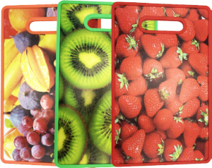 Tábua De Corte Decorada Polipropileno Retangular 37x23cm Cores Sortidas Sm Lar