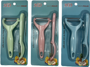 Conjunto Descascador E Fatiador Aço Inox E Plástico 15cm Cores Sortidas 2 Peças Sm Lar