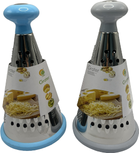 Ralador Inox C/ Cabo Plástico E Base Em Silicone Redondo 23cm Cores Sortidas Sm Lar