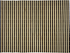 Jogo Americano Esteiras Bambu 30x40cm Preto E Bege 4 Peças Sm Lar