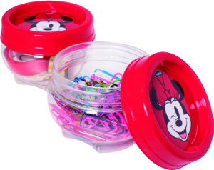 Pote Organizador Gire E Trave Minnie Vermelha 155ml Plasútil Ref 18038