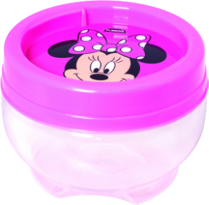 Pote Organizador Gire E Trave Minnie Rosa 155ml Plasútil Ref 18036