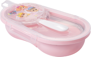 Pote De Papinha Patrulha Canina Baby Menino C/Colher E Tampa Protetora 320ml Plasútil Ref 17945