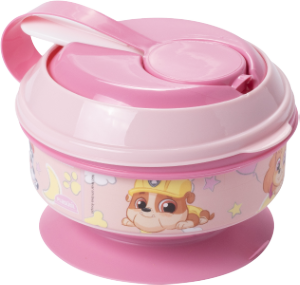 Pote De Papinha Patrulha Canina Baby Menina C/ Amassador 300ml Plasútil Ref 17941