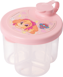 Dosador De Leite Em Pó Patrulha Canina Baby Menina C/3 Compartimentos 300ml Plasútil Ref 17938