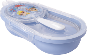 Pote De Papinha Patrulha Canina Baby Menina C/Colher E Tampa Protetora 320ml Plasútil Ref 17921