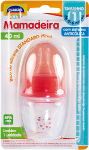 Mamadeira Plasutil Standard Decorada 01 Menina Rosa 40ml R 16959