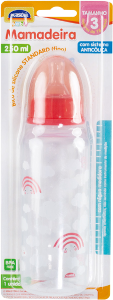 Mamadeira Plasutil Standard Decorada 01 Menina Rosa 250ml R 16951