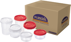 Feirinha Potes Clic Rosca 144 Unidades Plasútil Ref 16441