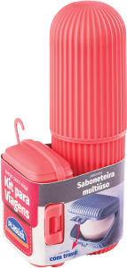 Feirinha Porta Escova + Saboneteira 72 Peças Plasútil Plasútil Ref 15942