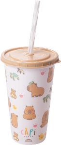 Copo Refrigerante Capivara 500ml (A23,3xl9,2xc9,6cm) Plasútil Ref 15743