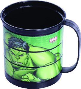 Caneca Divertida Hulk 360ml (C10,6xl8,6xa9,3cm) Plasútil Ref 14485