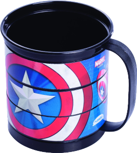 Caneca Divertida Capitão América 360ml (C10,6xl8,6xa9,3cm) Plasútil Ref 14483