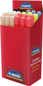 Feirinha Porta Escova 140 Unidades Cores Sortidas Plasútil Ref 14437