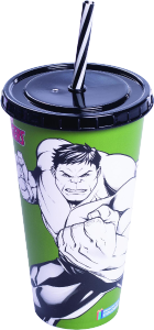 Copo Refrigerante Hulk 700ml (A22,9xø10,1cm) Plasútil Ref 13441