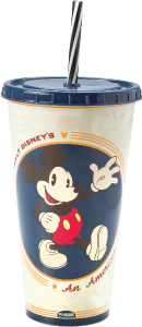 Copo Refrigerante Mickey 700ml (A22,9xø10,1cm) Plasútil Ref 13425