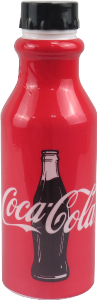 Garrafa Retrô Coca-Cola Plástico Tampa Rosca C/ Cordão 500ml Sortidas Plasútil Ref 13053