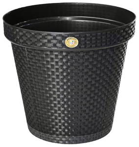 Vaso Redondo Rattan Ant Dengue 20l (A314x C345cm) Preto Arqplast Ref 25822