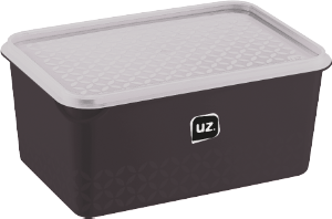 Multiuso Multi Retangular 2l (A10 X C14,5 X L21,7)Cm Preto Uz Ref Uz397-Pr