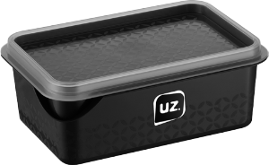 Multiuso Multi Retangular 250ml (L8,5 X  A4,5 X C12,3 Cm) Preto Uz Ref Uz436-Pr